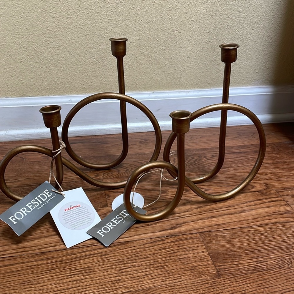 Foreside brass candle holder